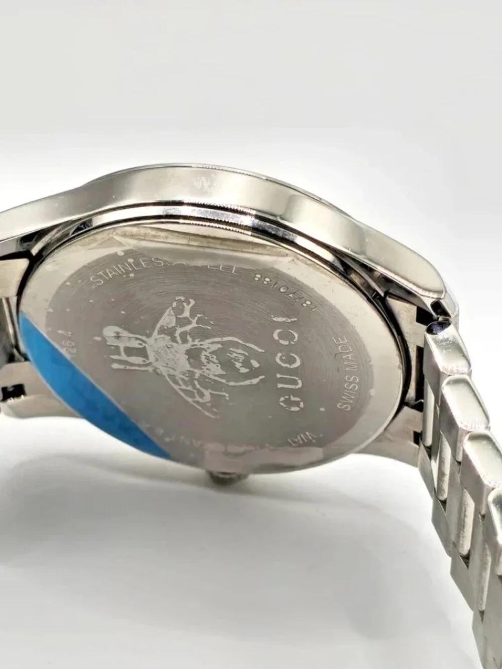 Gucci G-Timeless Bee Dial Swiss Quartz Watch Stainless Steel 38mm